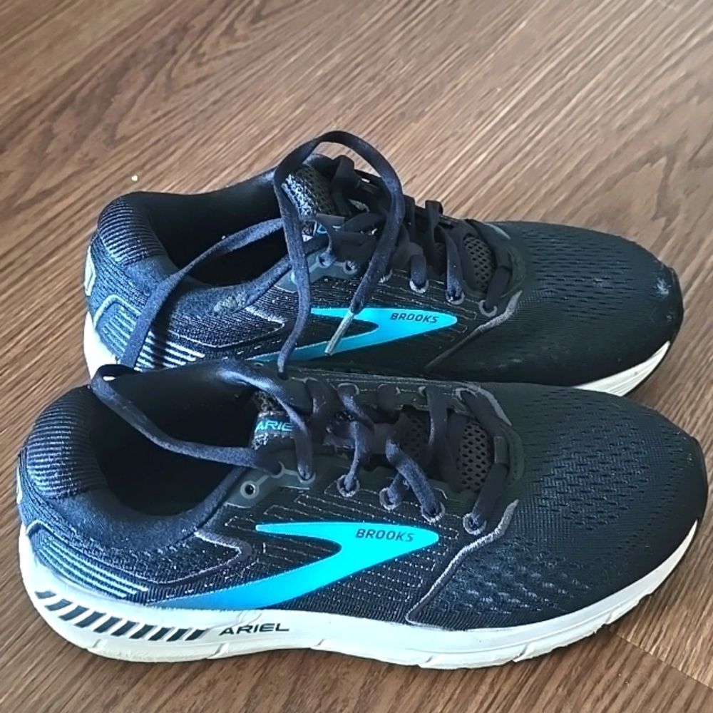 BROOKS Ariel 20 Road Running Shoes Black Blue Women's Size‎ 7.5 medium